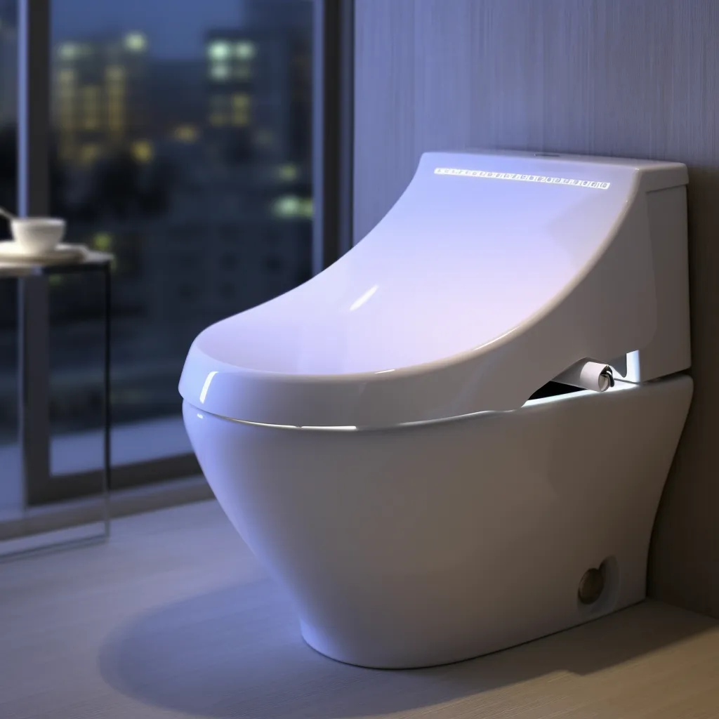 a sleek looking bathroom toilet