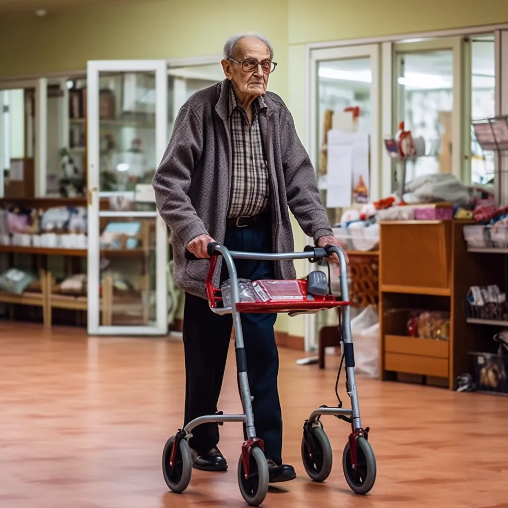 a senior in a retirement home