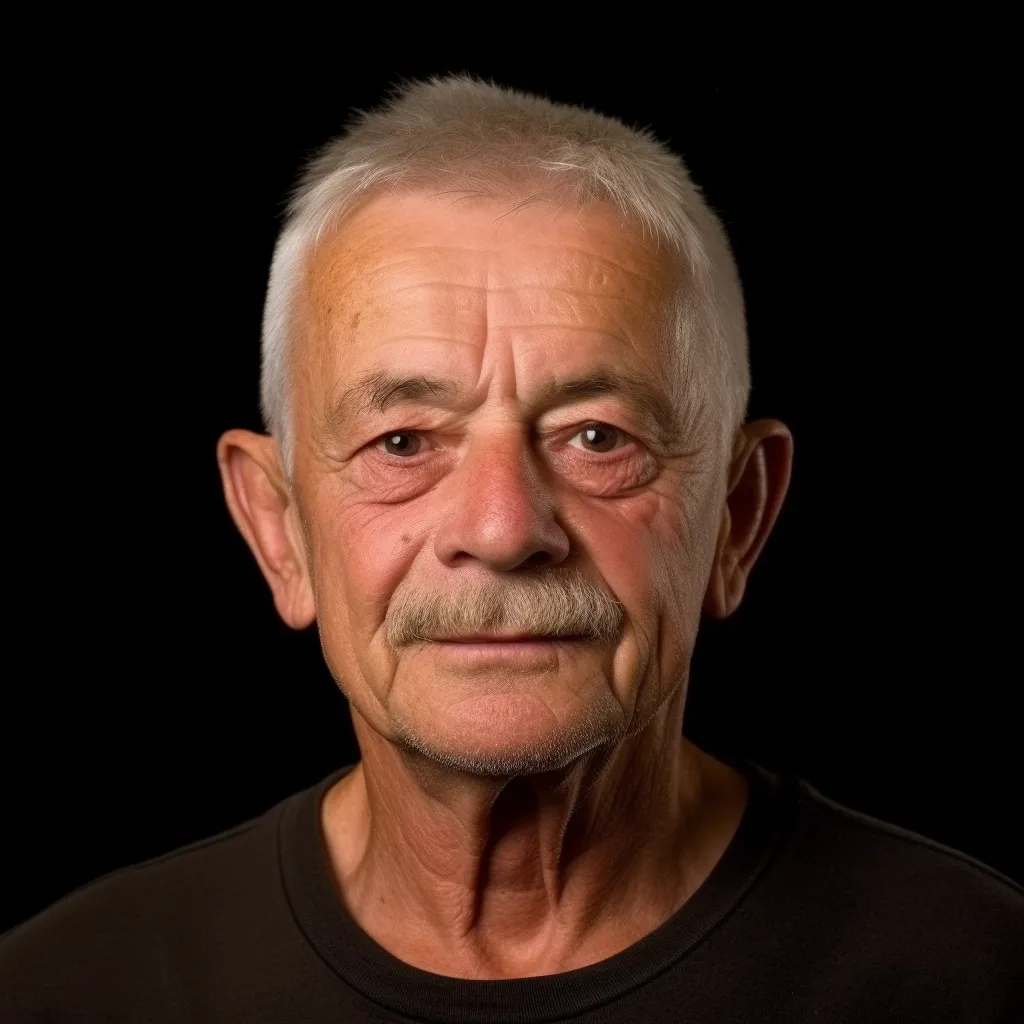 a skincare example of an elderly man