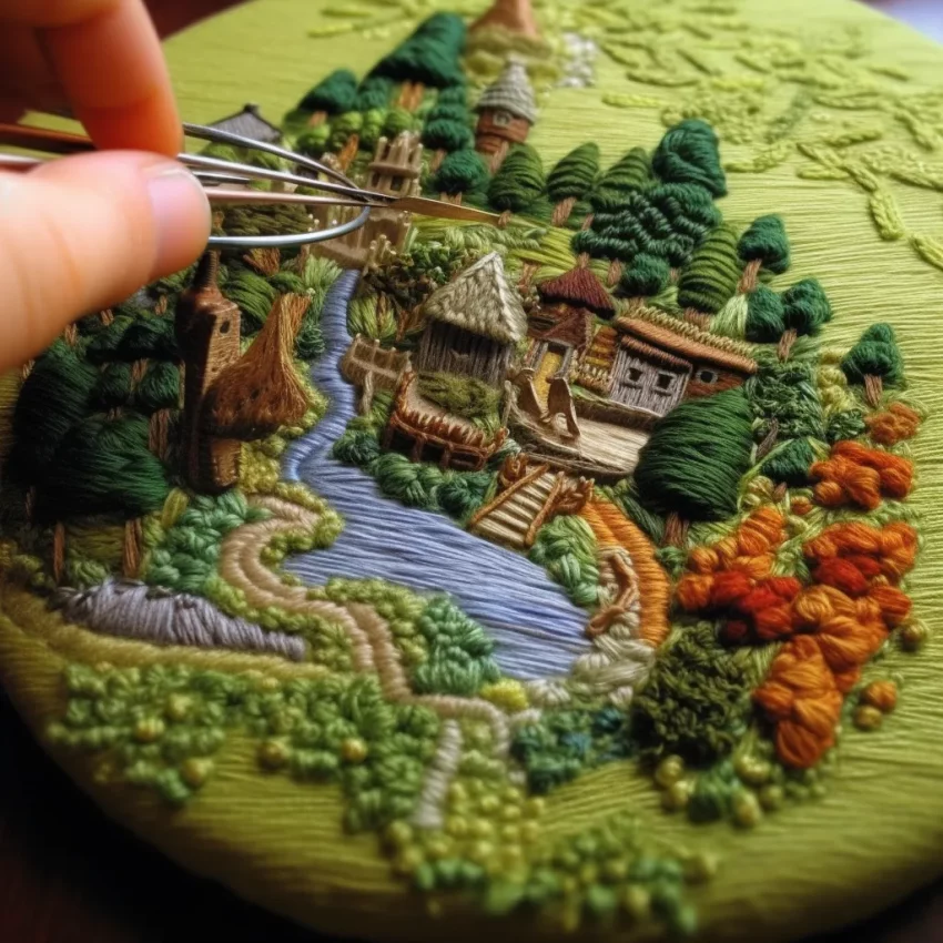 embroidery skills on display to create this