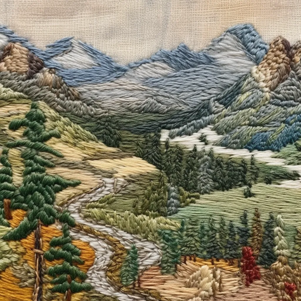 embroidery of the rocky mountains