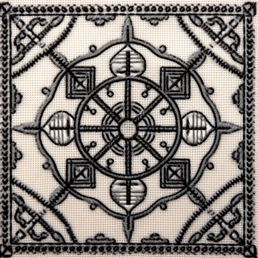 a Blackwork Embroidery design