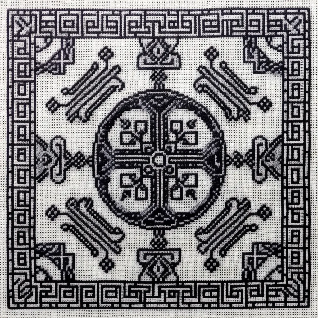 a design in a square pattern