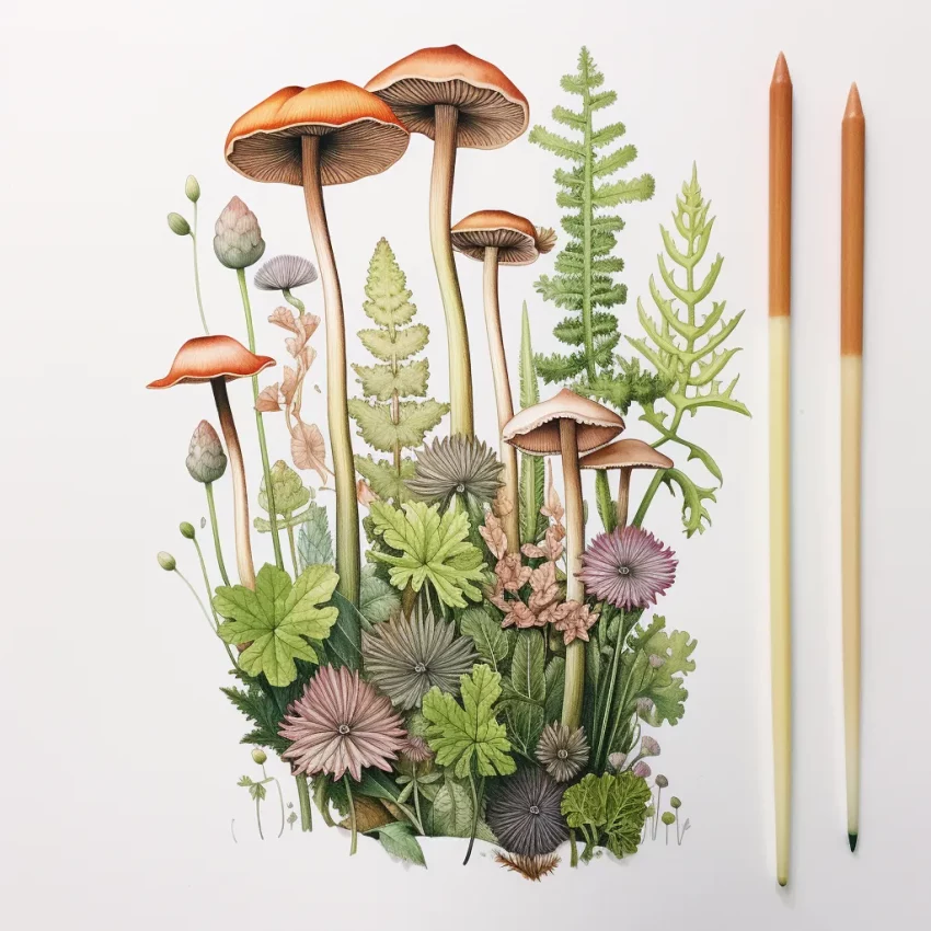 Botanical Illustration that was just completed