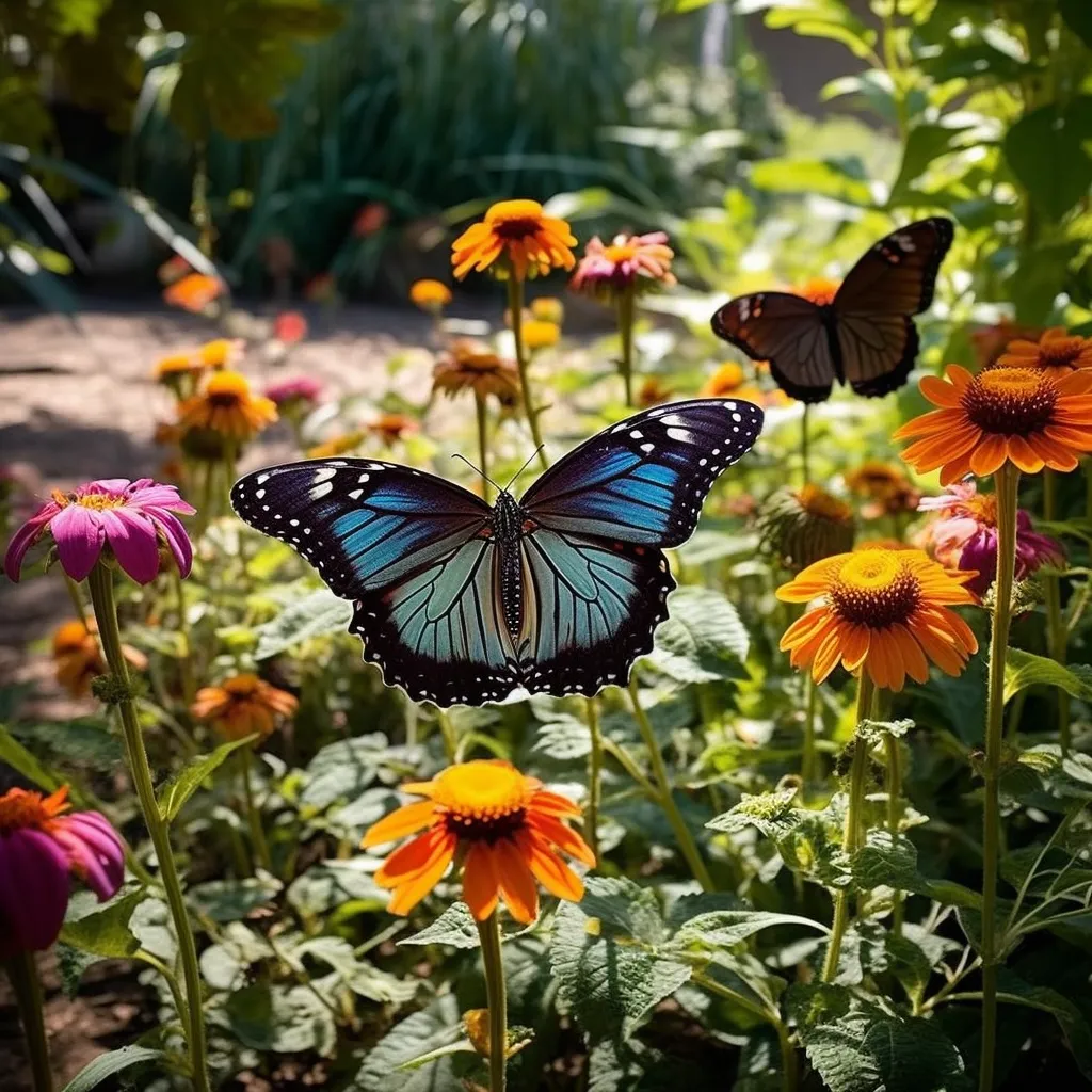 Butterfly Garden with two butterflies