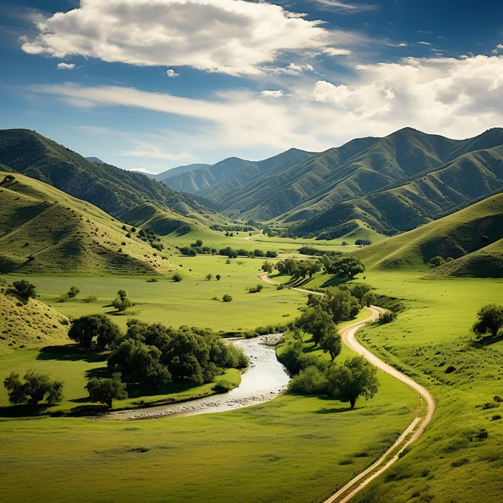 Green hills and Mountains in this amazing picture from a California National Parks