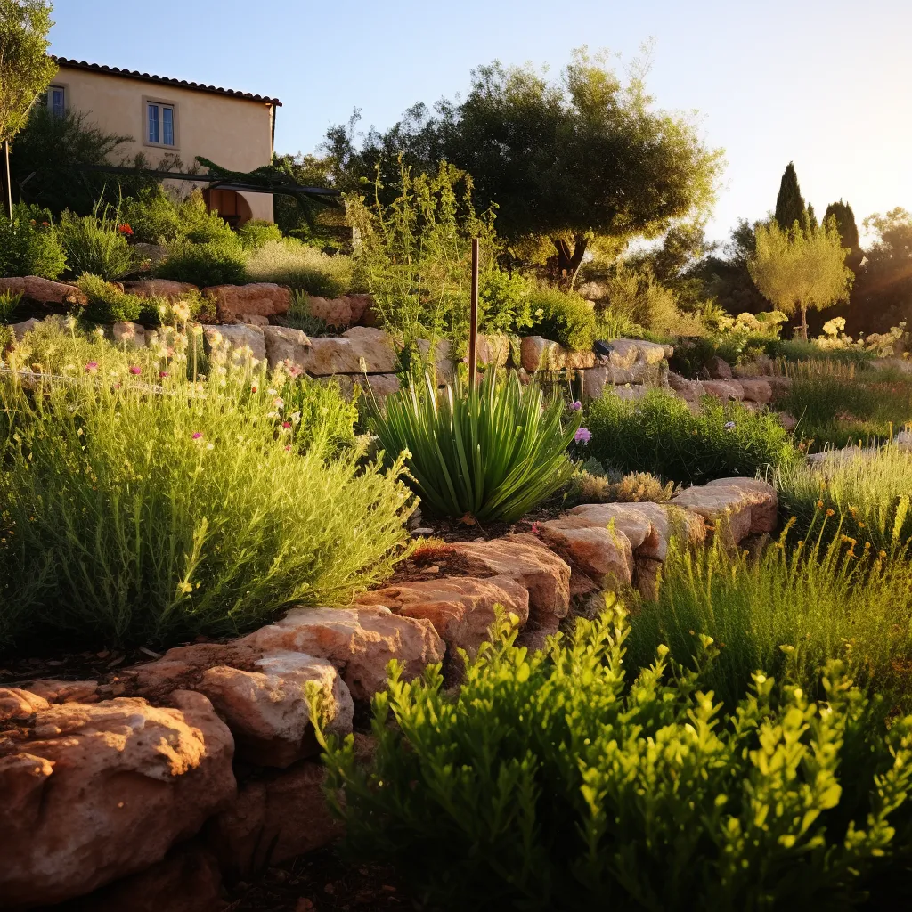 an amazing Mediterranean Herbs garden