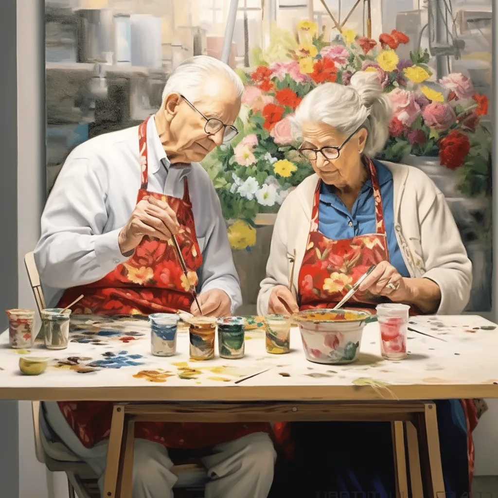 a painting of seniors painting