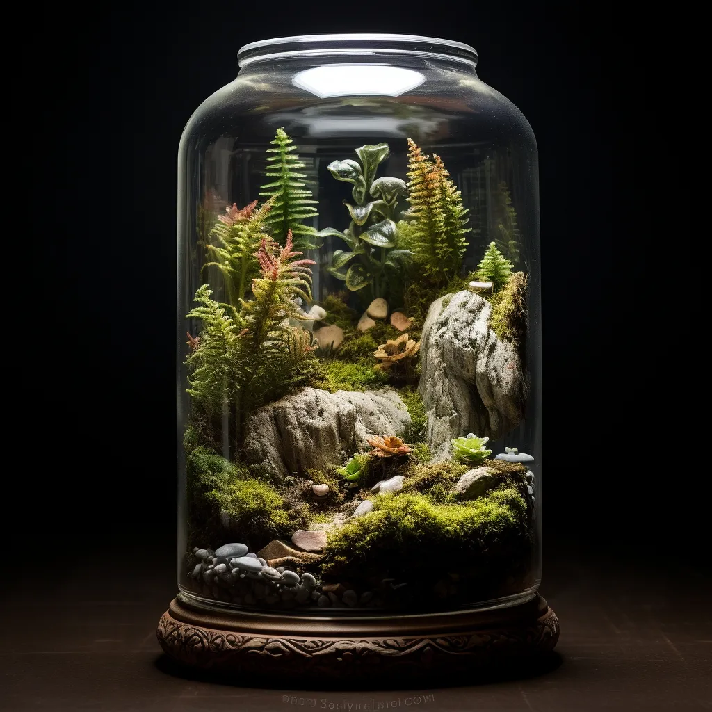 a terrarium in a mason jar